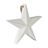 Wooden Star Ornament - White-Lange General Store