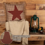 Woodland Brown Burgundy Star Pillow-Lange General Store