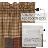 Woodsy Ridge Block Border Valance
