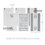 Words Of Faith Tea Towel Set of 3-Lange General Store