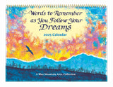 Words to Remember as You Follow Your Dreams Calendar 2025-Lange General Store