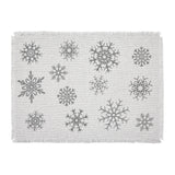 Yuletide Burlap Antique White Snowflake Placemat Set of 2-Lange General Store