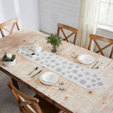 Yuletide Burlap Antique White Snowflake Table Runner - Lange General Store