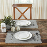 Yuletide Burlap Dove Grey Snowflake Placemat Set of 2-Lange General Store