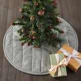 Yuletide Burlap Dove Grey Snowflake Tree Skirt - Lange General Store