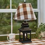 Black lantern lamp with Buffalo Brown Check shade