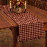 Bridgeton Wine Table Runner with candles and floral container