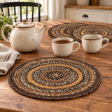 Chestnut Braided Trivet 15" Set of 3
