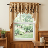 Pip Vinestar Scalloped Swags in a farmhouse breakfast nook