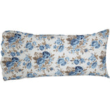 Dusk Blue Floral Ruffled Pillow Cases-Lange General Store